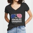 All American Grandma American Flag Patriotic Women V-Neck T-Shirt