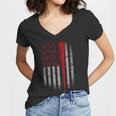 American Baseball Flag Tshirt Women V-Neck T-Shirt