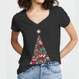 Audio Music Fan Christmas Tree Women V-Neck T-Shirt