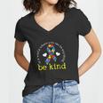 Autism Awareness Kindness Ribbon Heart Tshirt Women V-Neck T-Shirt