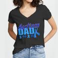 Autism Dad Awareness Ribbon Tshirt Women V-Neck T-Shirt