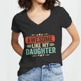 Awesome Like My Daughter Funny Fathers Day Gift Women V-Neck T-Shirt