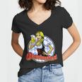 Bavarian Girl With A Glass Of Beer Celebrating Oktoberfest Women V-Neck T-Shirt