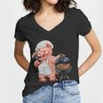 Bbq Pig Grilling Tshirt Women V-Neck T-Shirt