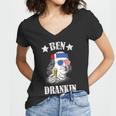 Ben Drankin Usa Patriotic Tshirt Women V-Neck T-Shirt