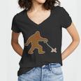 Bigfoot Walking Chihuahua Dog Women V-Neck T-Shirt