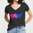 Bisexual Heart Bisexuality Bi Love Flag Lgbtq Pride Women V-Neck T-Shirt