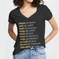 Black History Gifts Dream Like Martin Women V-Neck T-Shirt