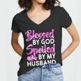 Blessed By God Spoiled By Husband Tshirt Women V-Neck T-Shirt