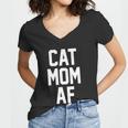 Cat Mom Af Gift For Cat Moms Of Kitties Women V-Neck T-Shirt