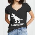 Daddysaurus Daddy Dinosaur Tshirt Women V-Neck T-Shirt