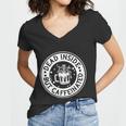 Dead Inside But Caffeinated Halloween Quote Women V-Neck T-Shirt