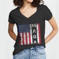 Donald Trump Maga American Flag Gift Women V-Neck T-Shirt