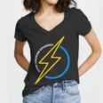 Down Syndrome Awareness Lightning Bolt Women V-Neck T-Shirt