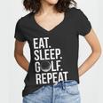 Eat Sleep Golf Repeat Tshirt Women V-Neck T-Shirt