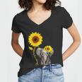 Elephant Sunflower You Are My Sunshine V2 Women V-Neck T-Shirt