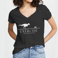 Exercise Some Motivation Required Running From Trex Women V-Neck T-Shirt