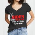 F Biden And FuK You For Voting For Him Women V-Neck T-Shirt