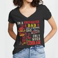 Firefighter Vintage Im A Firefighter Dad Definition Much Cooler Women V-Neck T-Shirt