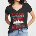 Firefighter Wildland Firefighter Job Title Rescue Wildland Firefighting V2 Women V-Neck T-Shirt