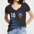 Haiti Football Soccer Futbol Jersey Tshirt Women V-Neck T-Shirt