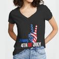 Happy 4Th Of July Peace America Independence Day Patriot Usa Gift Women V-Neck T-Shirt