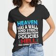 Heaven Has A Wall Hell Has Open Borders Women V-Neck T-Shirt