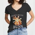 Hot Cross Buns Funny Trendy Hot Cross Buns Graphic Design Printed Casual Daily Basic Women V-Neck T-Shirt