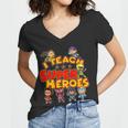 I Teach Superheroes Women V-Neck T-Shirt