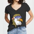 Independence 4Th Of July Usa American Flag Eagle Mullet Gift Women V-Neck T-Shirt