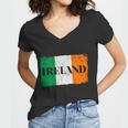 Ireland Grunge Flag Tshirt Women V-Neck T-Shirt