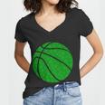 Irish Basketball Shamrock Clover Tshirt Women V-Neck T-Shirt