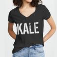 Kale Vegan Vegetarian Funny Parody Women V-Neck T-Shirt