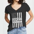 Lets Go Brandon Vintage American Flag Tshirt Women V-Neck T-Shirt