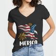 Merica Bald Eagle Mullet Cute Funny Gift 4Th Of July American Flag Meaningful Gi Women V-Neck T-Shirt