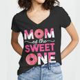 Mother Mama Mommy Family Matching Mom Of The Sweet One Women V-Neck T-Shirt
