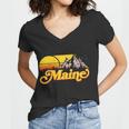 Mountains In Maine Women V-Neck T-Shirt