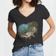 Musky Chase Fishing Women V-Neck T-Shirt