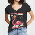 My Spirit Animal Is A Grumpy Flamingo Women V-Neck T-Shirt