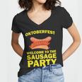 Oktoberfest Welcome To The Sausage Party Women V-Neck T-Shirt