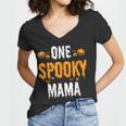 One Spooky Mama Mother Matching Family Halloween Women V-Neck T-Shirt