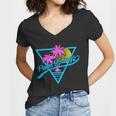 Palm Springs Retro 80S Neon Women V-Neck T-Shirt