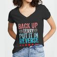 Retro Back Up Terry Put It In Reverse 4Th Of July Fireworks Women V-Neck T-Shirt