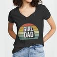 Retro Girl Dad Shirt Proud Father Love Dad Of Girls Vintage Women V-Neck T-Shirt