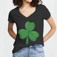 Shamrock St Patricks Day Graphic Design Printed Casual Daily Basic V2 Women V-Neck T-Shirt