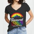 Stonewall 1969 Where Pride Began Lgbt Rainbow Women V-Neck T-Shirt