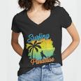 Surfing Paradise Summer Vacation Surf Women V-Neck T-Shirt