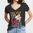 There Was A Girl Who Loved Books Guinea Pigs Book Women V-Neck T-Shirt