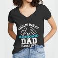This Is What A Cool Dad Looks Like Gift Women V-Neck T-Shirt