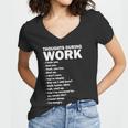 Thoughts During Work Funny Women V-Neck T-Shirt